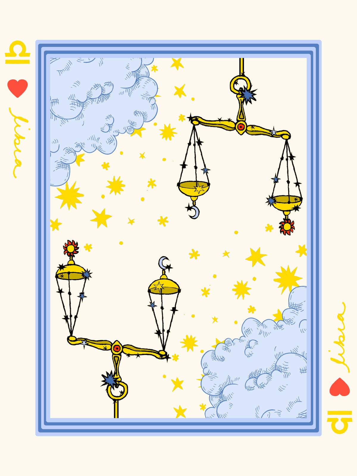 Zodiac Sign Gallery Print Artwork Libra / 8x10