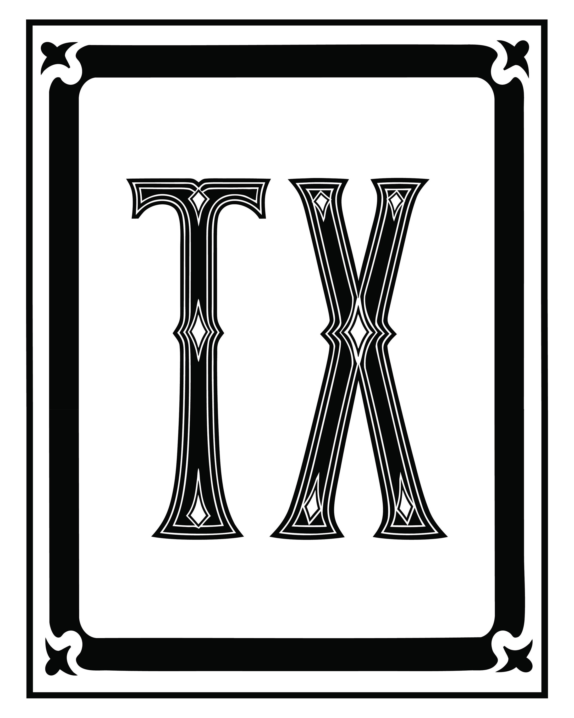 Texas Gallery Print Artwork Black / 8x10