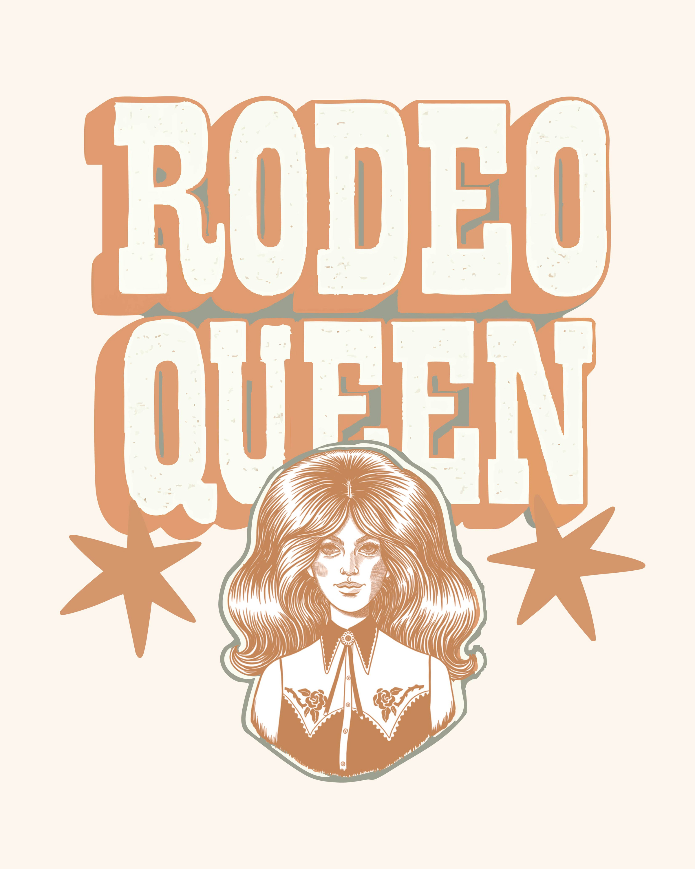 Rodeo Queen Gallery Print Artwork Orange / 8x10