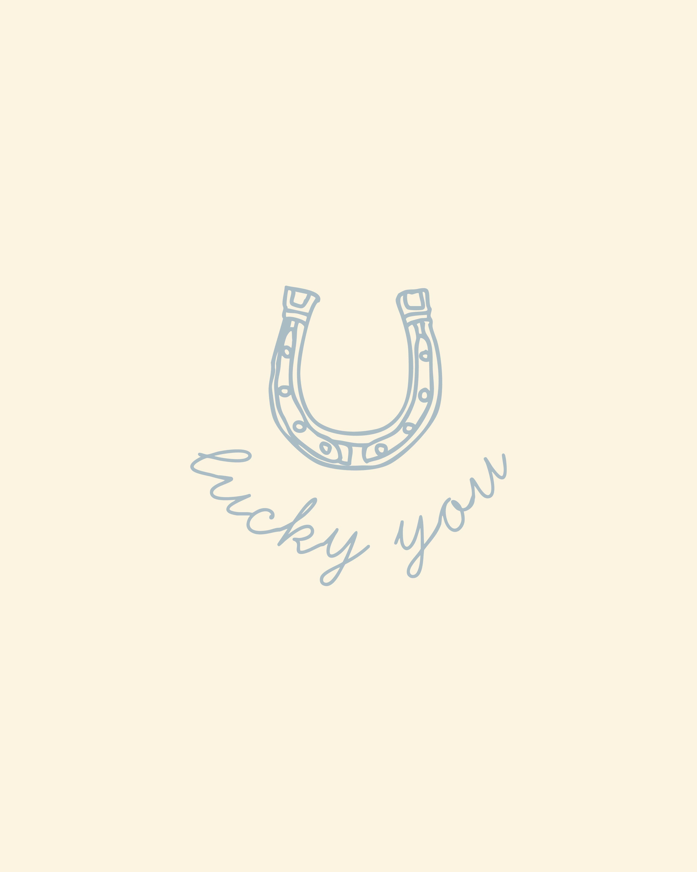 Lucky You Gallery Print Artwork Blue / 8x10