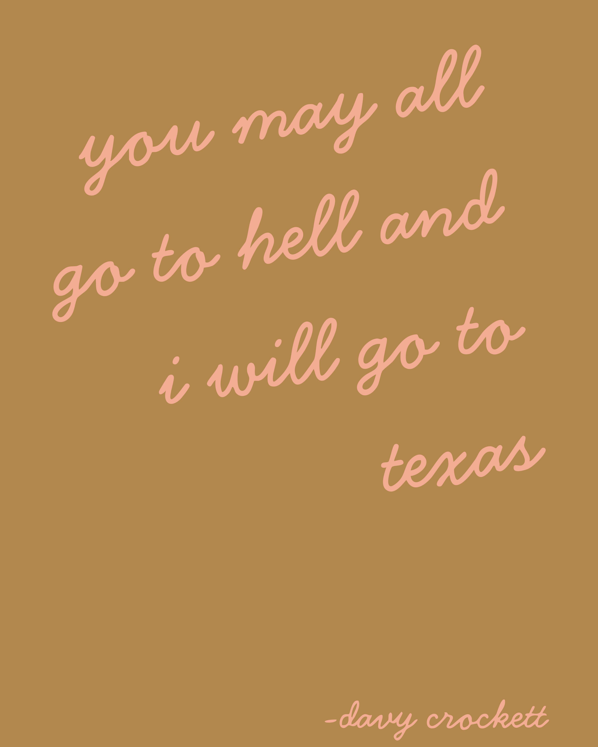 Davy Crockett Gallery Print Artwork Mustard / 8x10