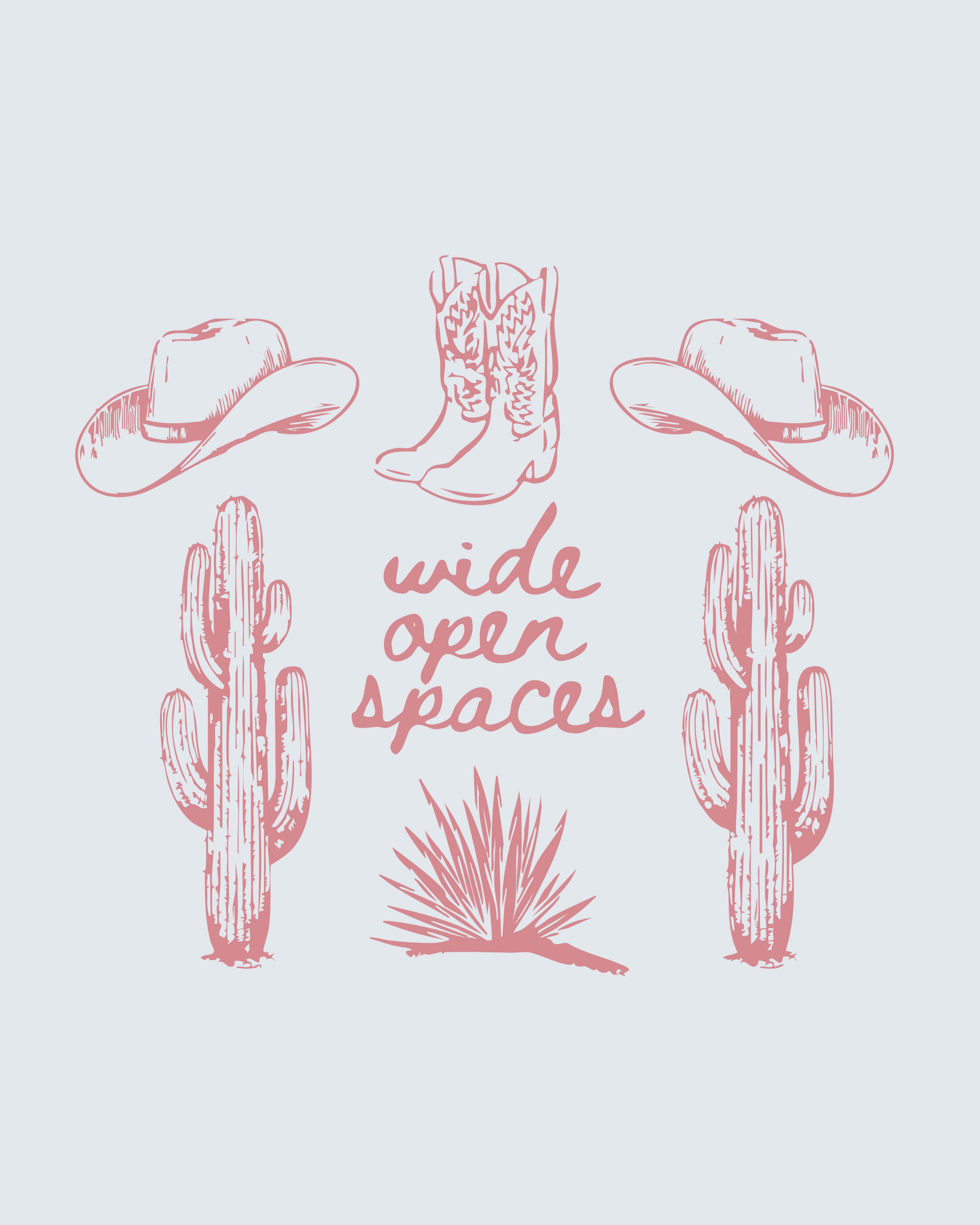 Wide Open Spaces Gallery Print Artwork Blue / 8x10