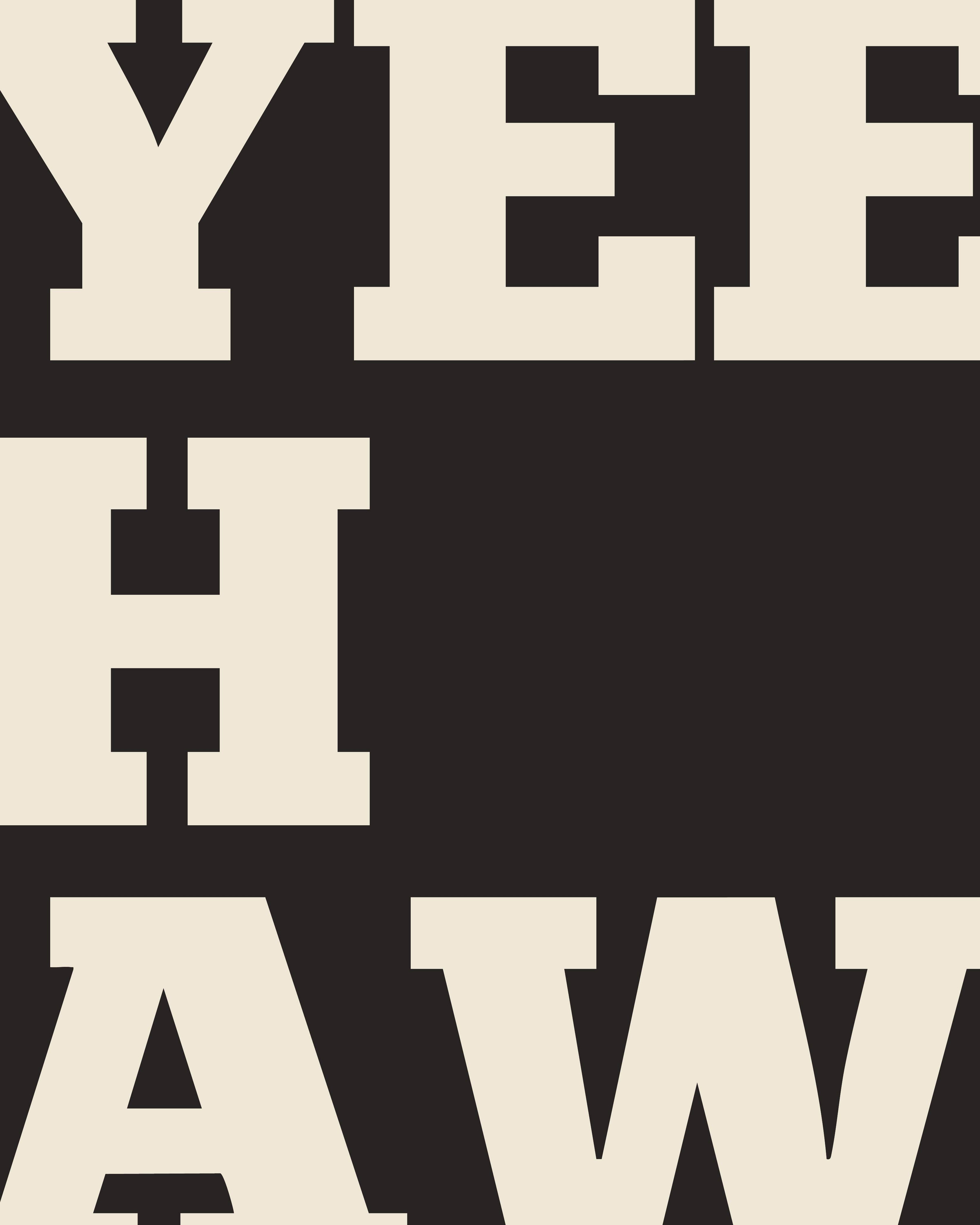 Oversized Yeehaw Gallery Print Artwork Black / 8x10