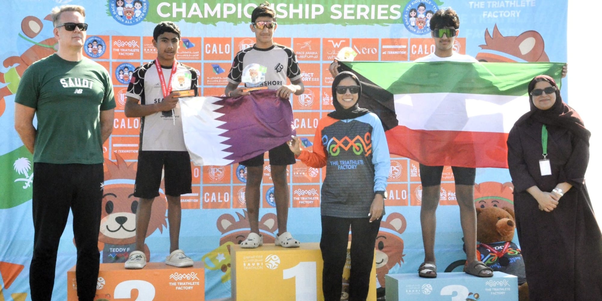Al-Adham champions shine in the Gulf TTF Triathlon Championship