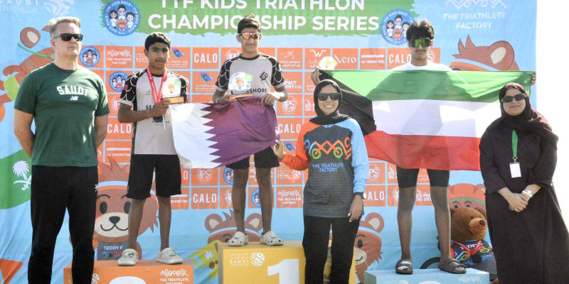 Al-Adham champions shine in the Gulf TTF Triathlon Championship