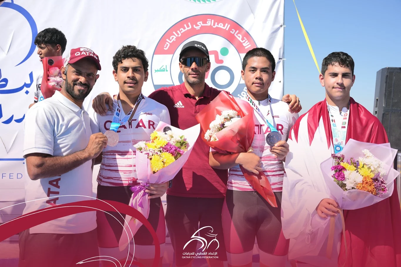 Qatar Junior Cycling Team Secures Bronze in Team Time Trial at Arab Cycling Championship
