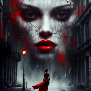 Noir Lady in Red
