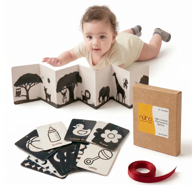 High Contrast Flashcards & Tummy Time Banner