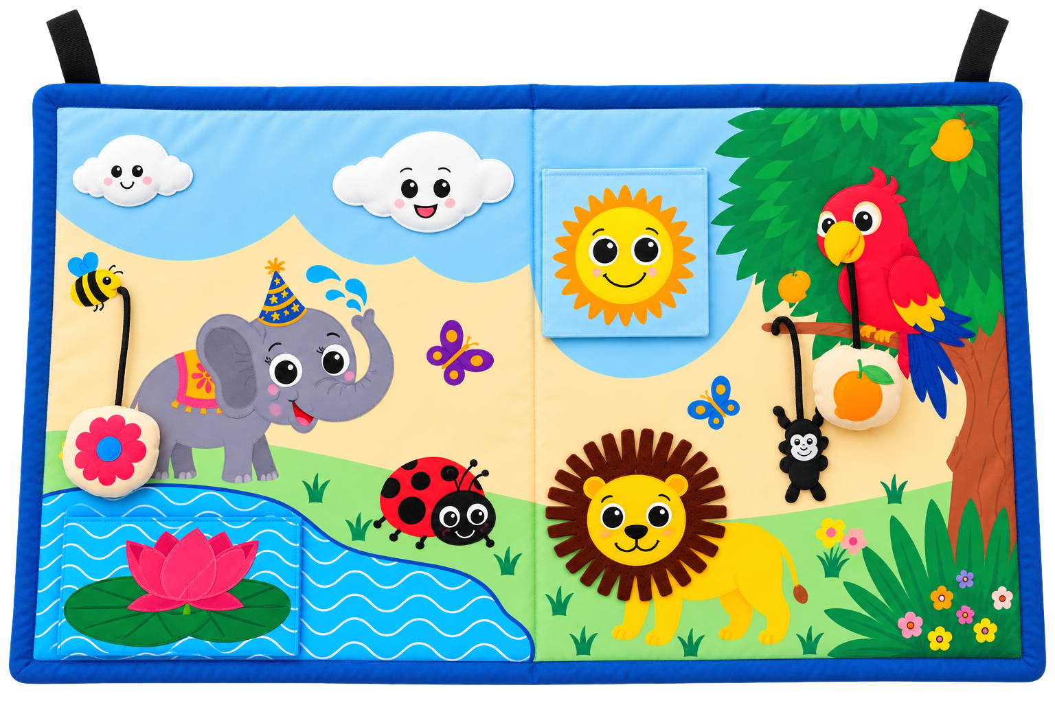 Colourful sensory side of Nubokind Sensory Adventure Mat