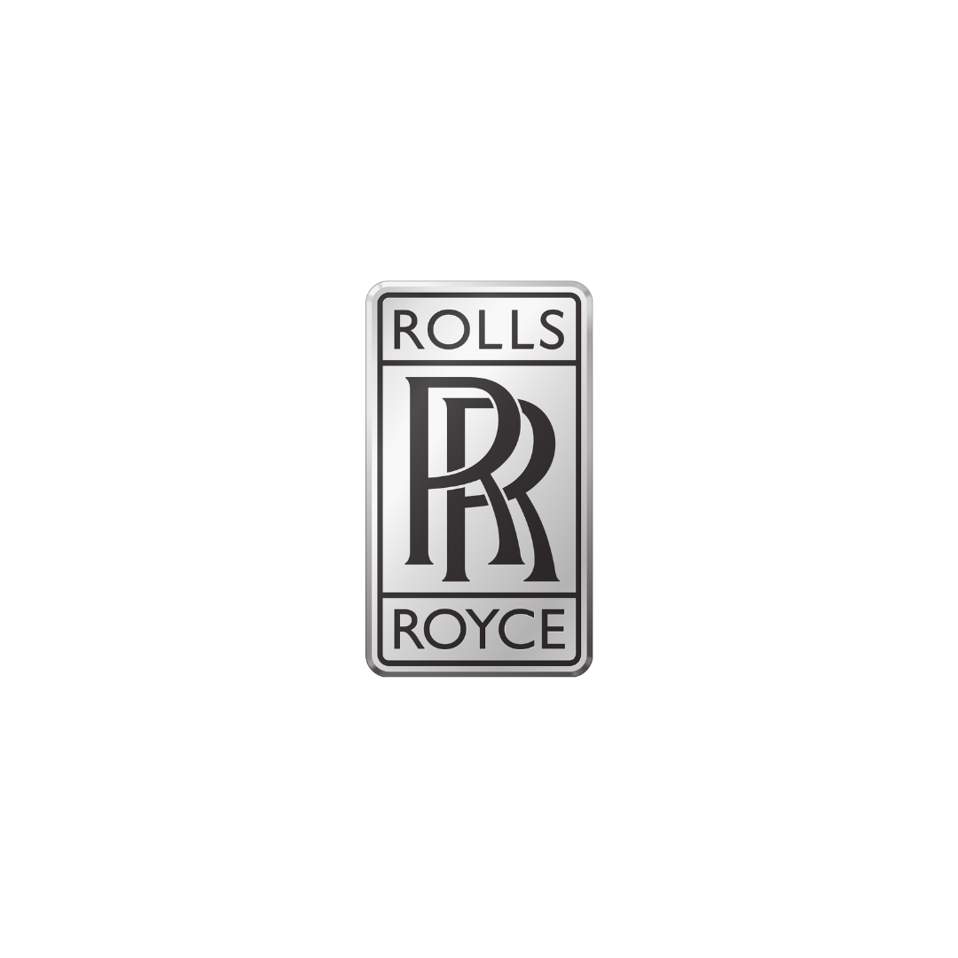 Rolls Royce Logo on Dark Turquoise Background