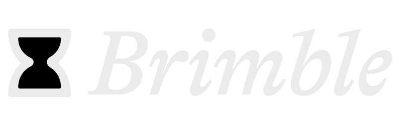 Brimble full logo on a dark background