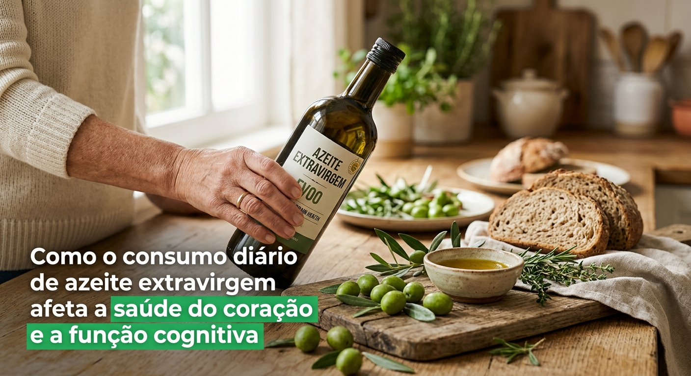 Como o consumo diário de azeite extravirgem afeta a saúde do coração e a função cognitiva
