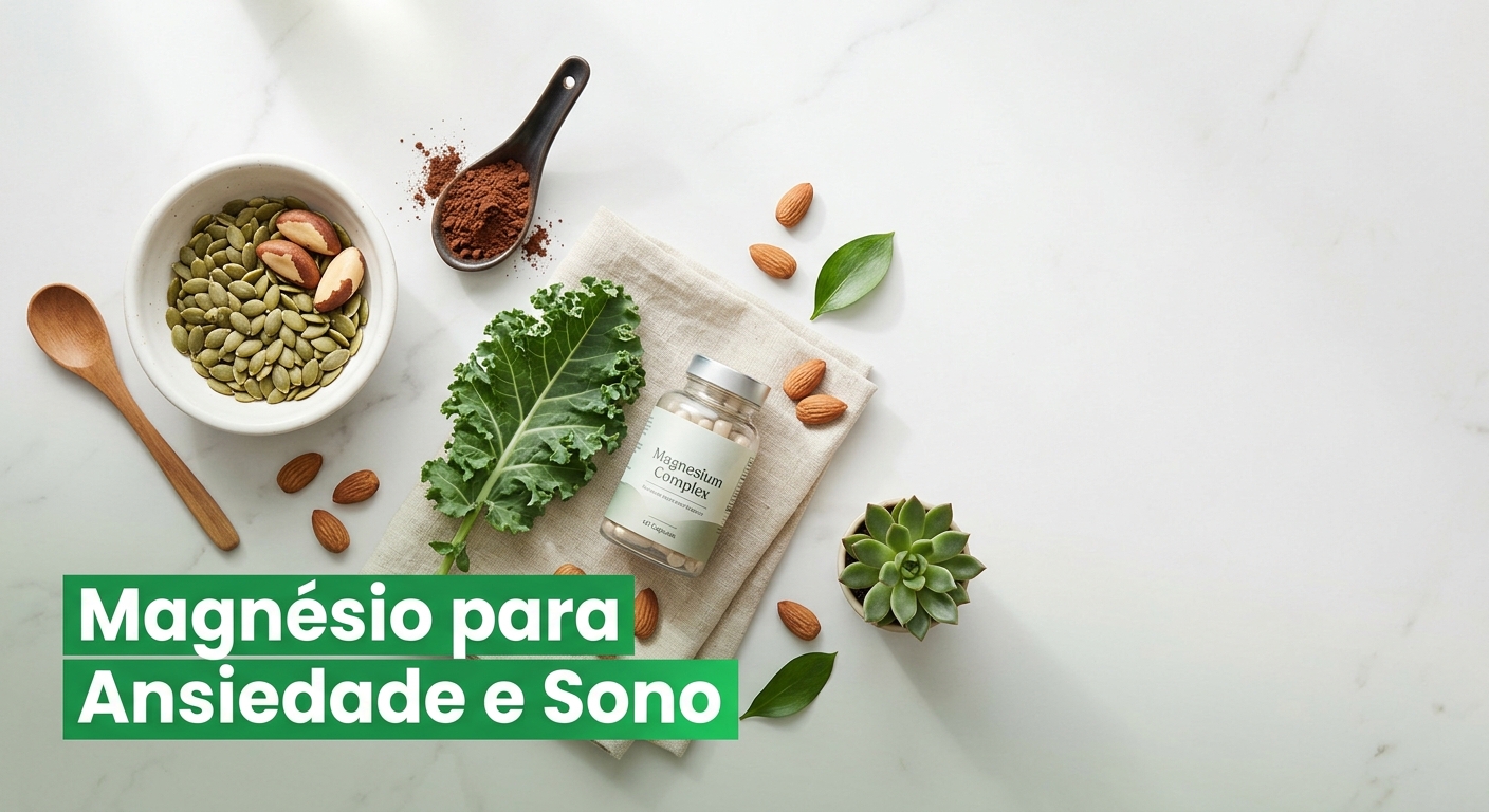 Magnésio para ansiedade e sono: como o nutricionista avalia e potencializa os resultados
