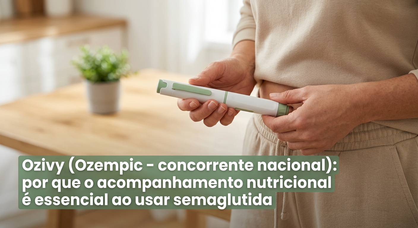Ozivy (Ozempic - concorrente nacional): por que o acompanhamento nutricional é essencial ao usar semaglutida