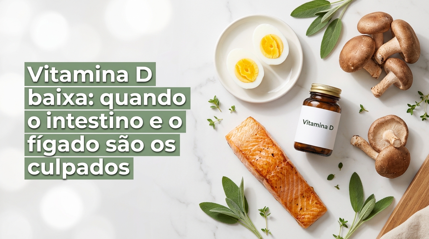 Vitamina D baixa: quando o intestino e o fígado são os culpados