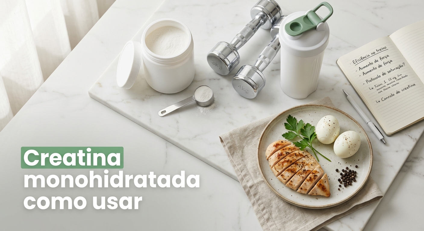 Creatina monohidratada como usar: o que o nutricionista avalia antes de prescrever