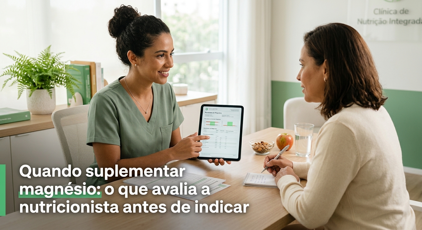 Quando suplementar magnésio: o que avalia a nutricionista antes de indicar