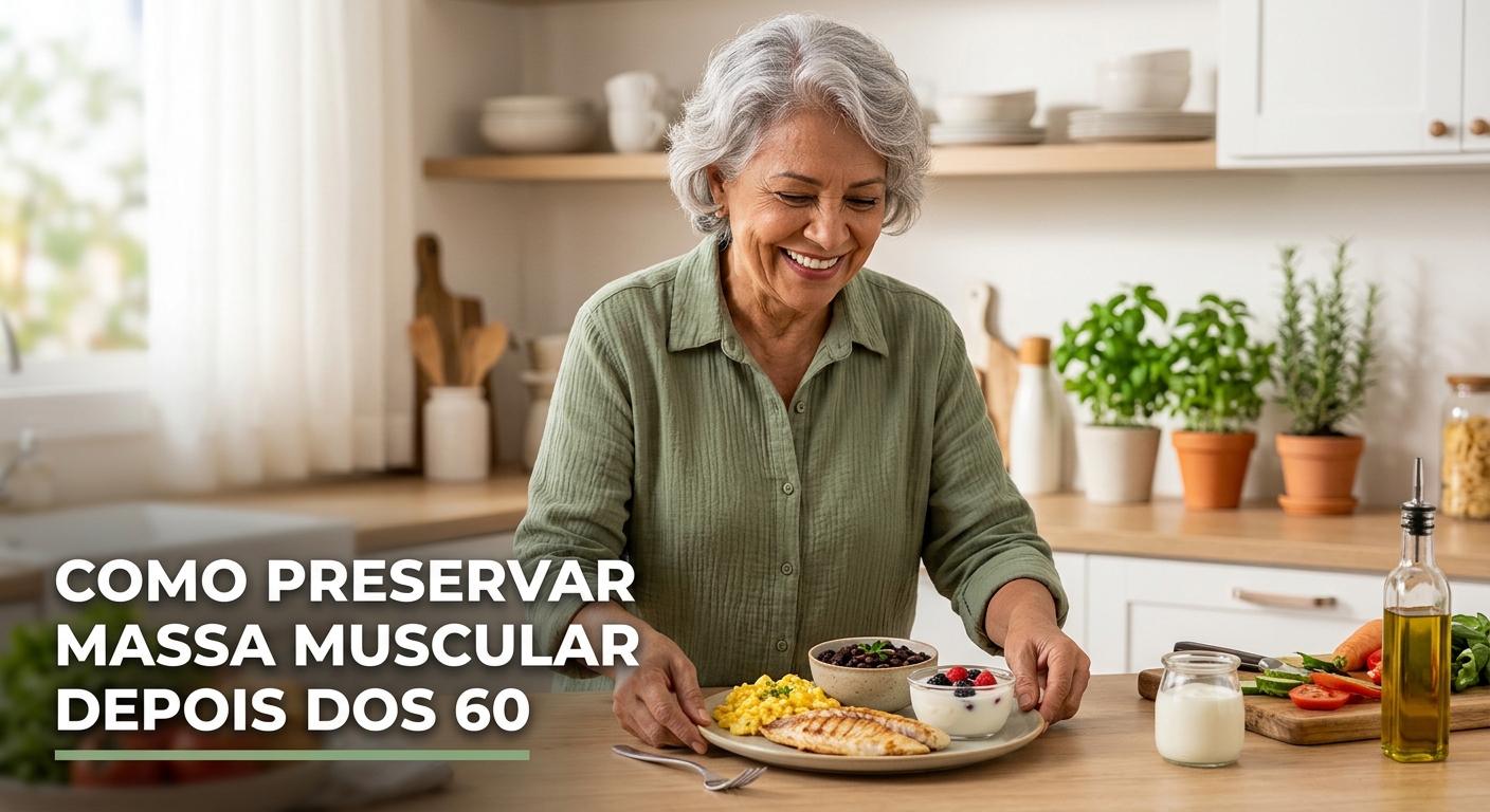 Como preservar massa muscular depois dos 60: o papel da proteína