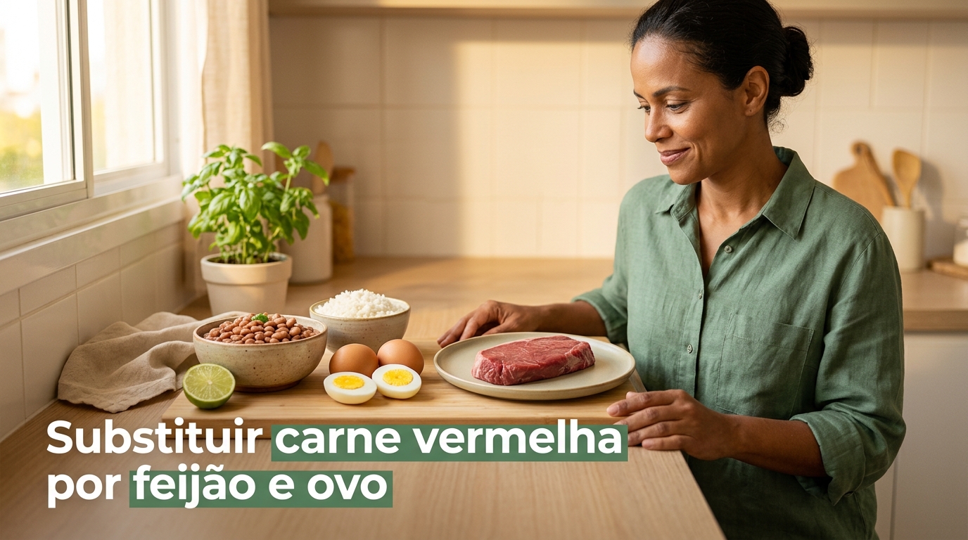 Substituir carne vermelha por feijão e ovo: quem pode trocar