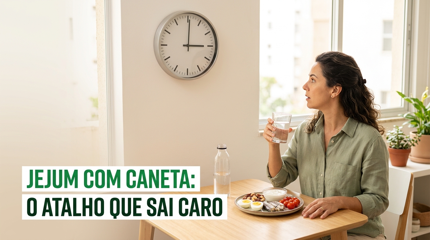 Jejum intermitente com caneta emagrecedora: o atalho que sai caro