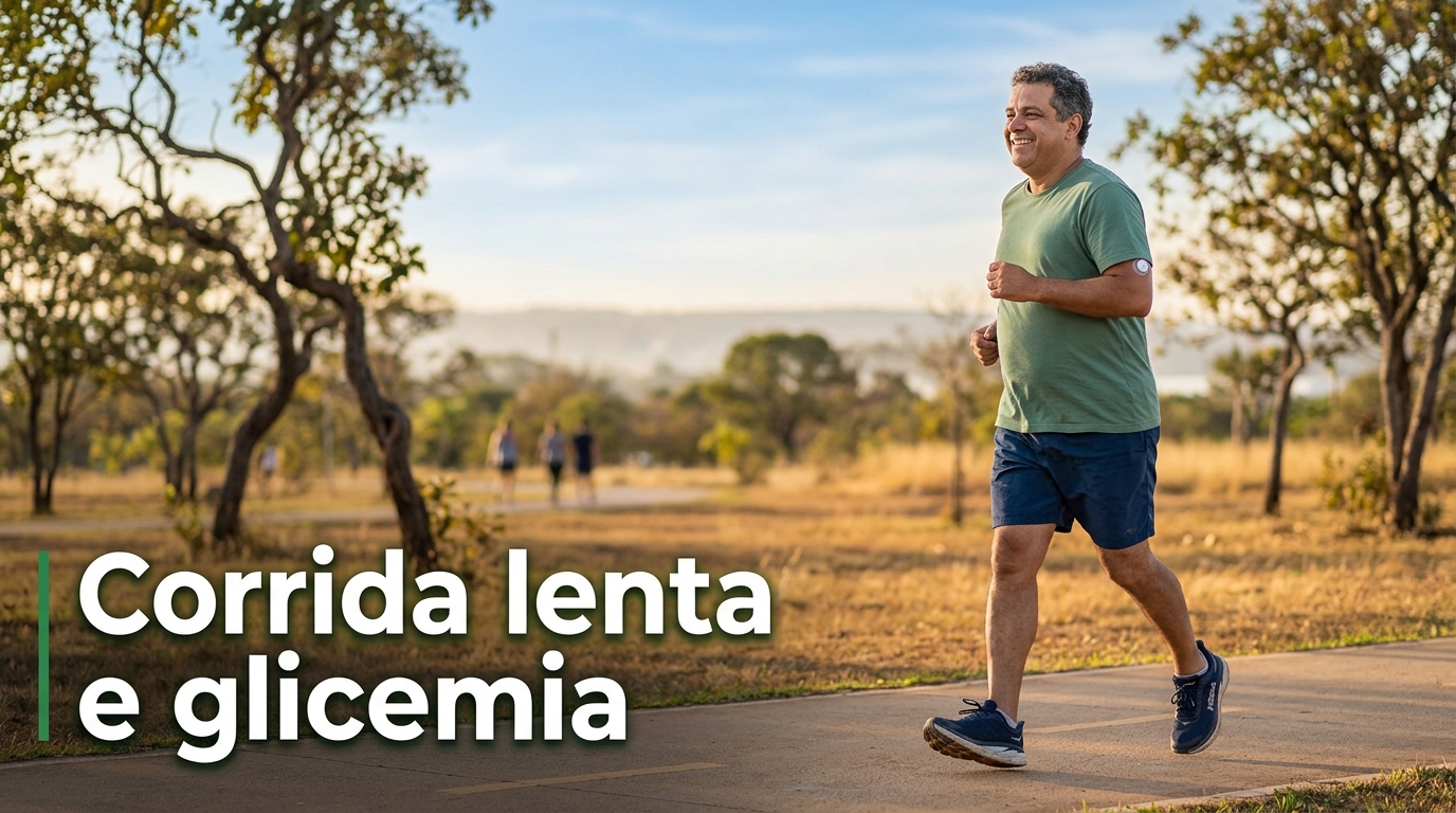Corrida lenta e glicemia: o efeito que a caminhada não entrega