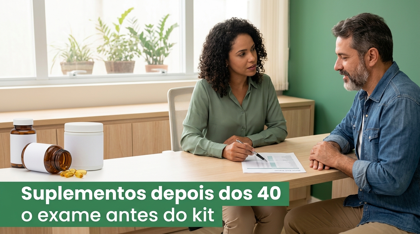Suplementos depois dos 40: o exame que deveria vir antes do kit
