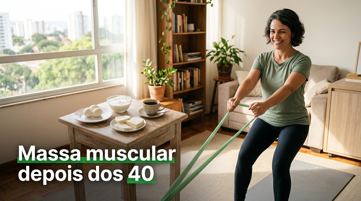 Como ganhar massa muscular depois dos 40: o que o treino não faz
