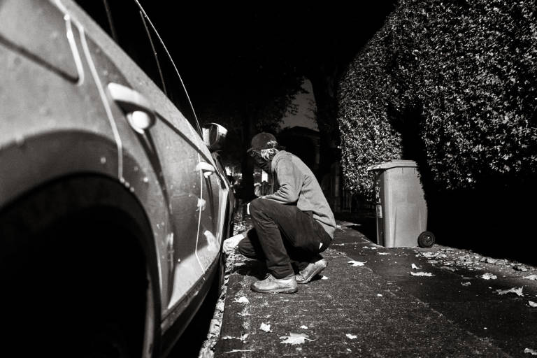 Tyre Extinguishers, Clifton, Bristol, October 2022. Photograph Copyright &copy; Simon Holliday