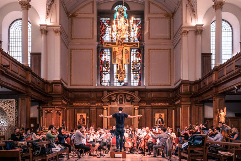 Fidelio Orchestra Rehearsal, St. Andrews Holborn, June 2019. Photograph Copyright © Simon Holliday