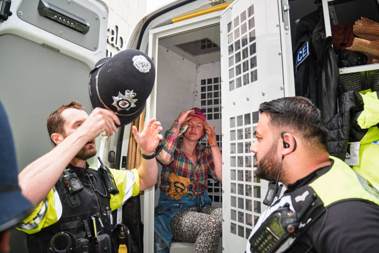 Extinction Rebellion Protest, Bristol, July 2019. Photograph Copyright &copy; Simon Holliday