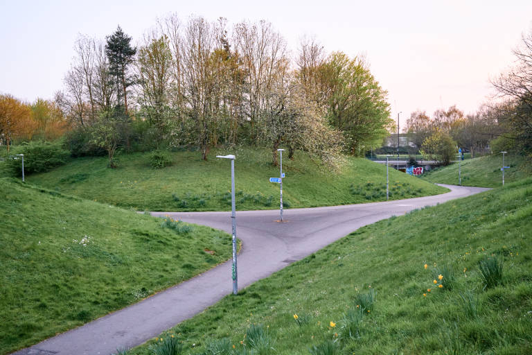 Lawrence Hill Roundabout. Bristol during COVID-19 lockdown, April 2020. Photograph Copyright © Simon Holliday