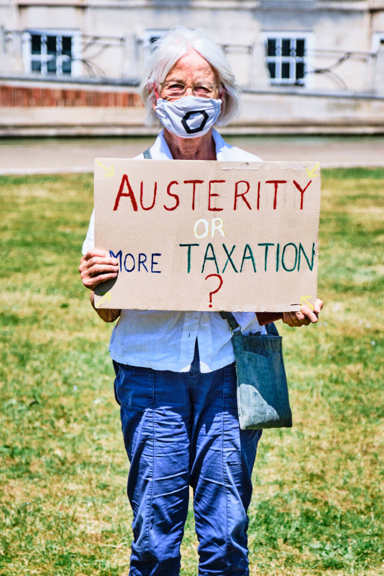 Extinction Rebellion - &quot;Change Is Now&quot;, College Green, Bristol, May 2020. Photograph Copyright &copy; Simon Holliday