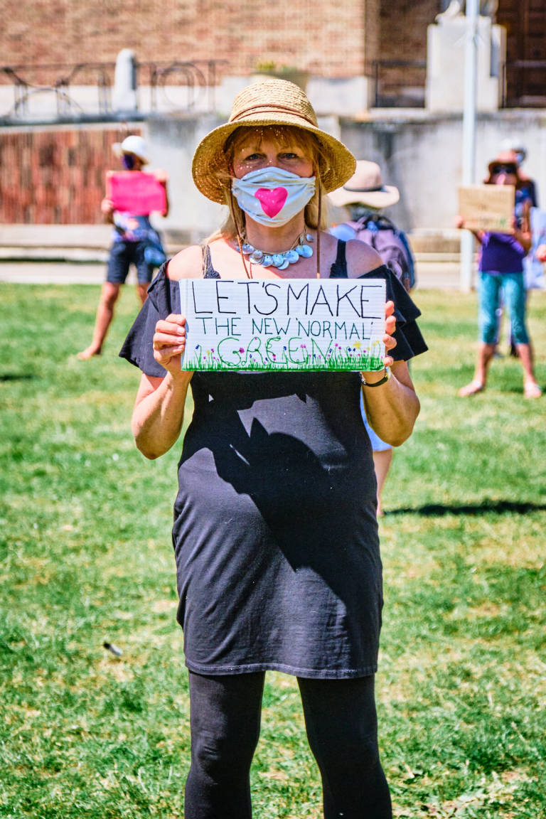 Extinction Rebellion - &quot;Change Is Now&quot;, College Green, Bristol, May 2020. Photograph Copyright &copy; Simon Holliday
