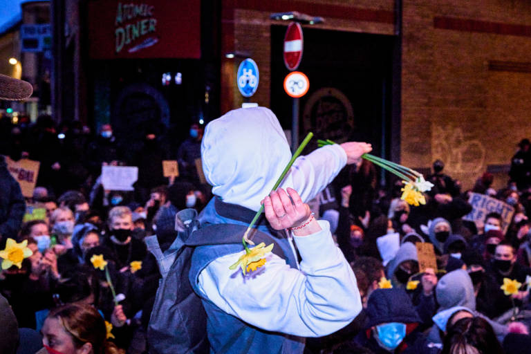 &quot;Kill The Bill&quot; protest, Bristol, March 26th 2021. Photograph Copyright &copy; Simon Holliday