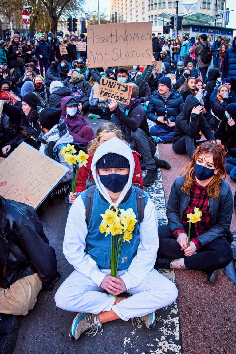 &quot;Kill The Bill&quot; protest, Bristol, March 26th 2021. Photograph Copyright &copy; Simon Holliday