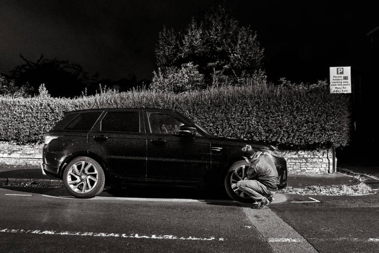 Tyre Extinguishers, Clifton, Bristol, September 2022. Photograph Copyright &copy; Simon Holliday