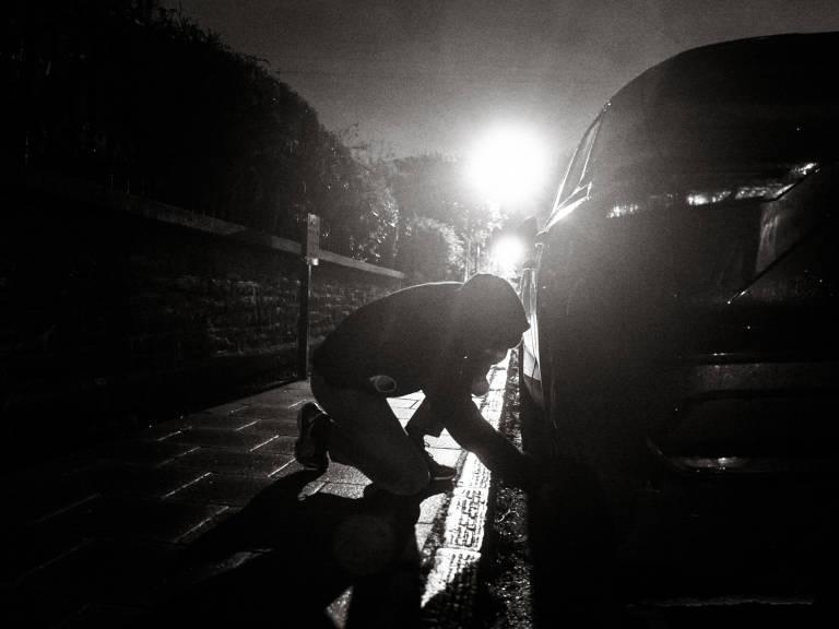Tyre Extinguishers, Clifton, Bristol, October 2022. Photograph Copyright &copy; Simon Holliday