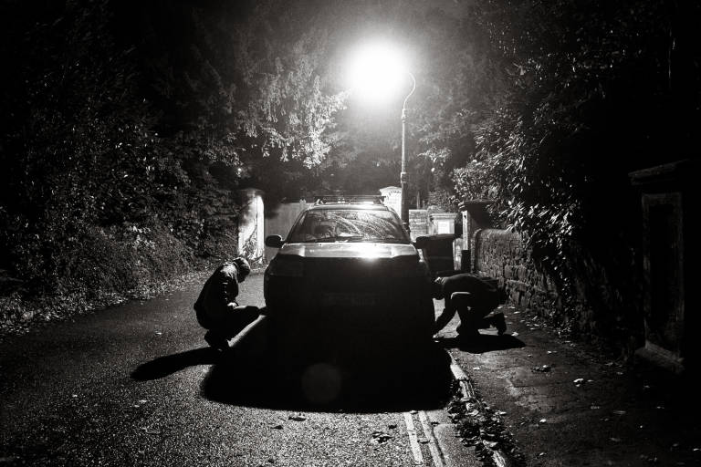 Tyre Extinguishers, Clifton, Bristol, October 2022. Photograph Copyright &copy; Simon Holliday