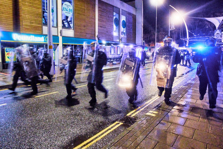 &quot;Kill The Bill&quot; protest, Bristol, March 26th 2021. Photograph Copyright &copy; Simon Holliday