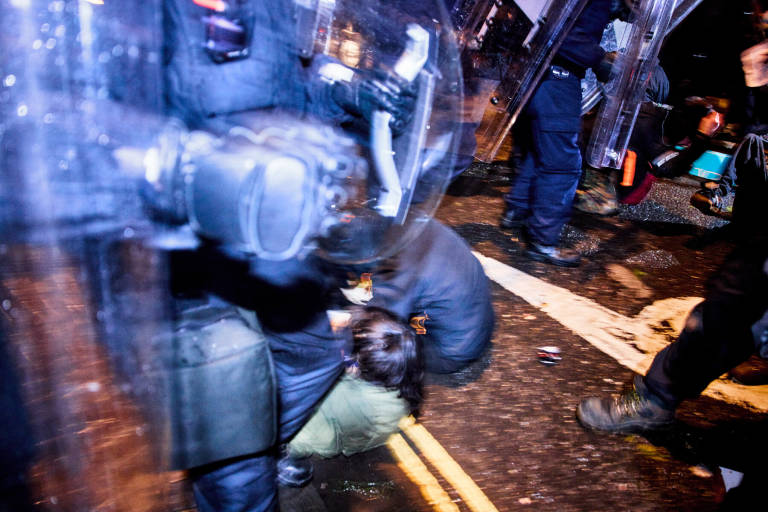 &quot;Kill The Bill&quot; protest, Bristol, March 26th 2021. Photograph Copyright &copy; Simon Holliday