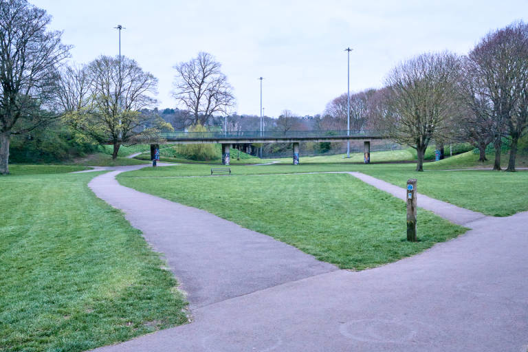 Greville Smyth Park. Bristol during COVID-19 lockdown, April 2020. Photograph Copyright © Simon Holliday