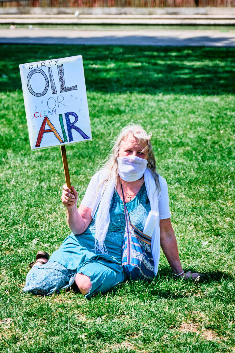 Extinction Rebellion - &quot;Change Is Now&quot;, College Green, Bristol, May 2020. Photograph Copyright &copy; Simon Holliday