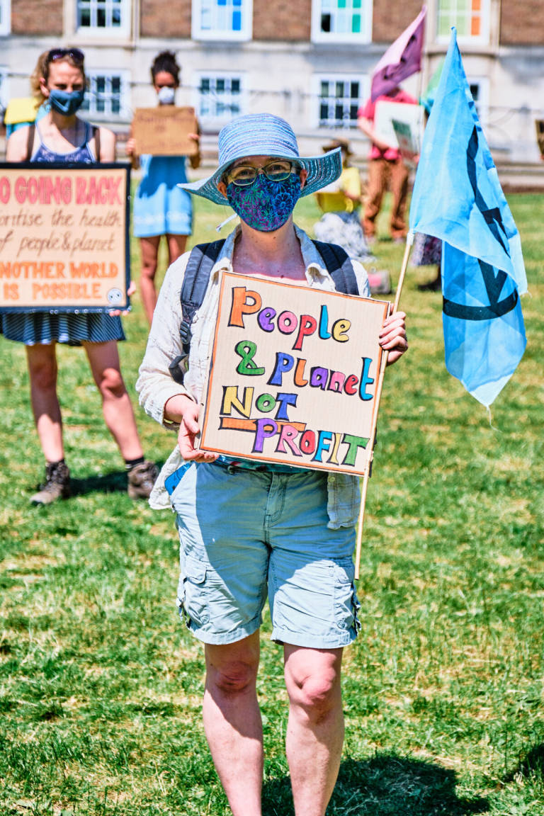 Extinction Rebellion - &quot;Change Is Now&quot;, College Green, Bristol, May 2020. Photograph Copyright &copy; Simon Holliday