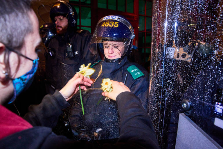 &quot;Kill The Bill&quot; protest, Bristol, March 26th 2021. Photograph Copyright &copy; Simon Holliday