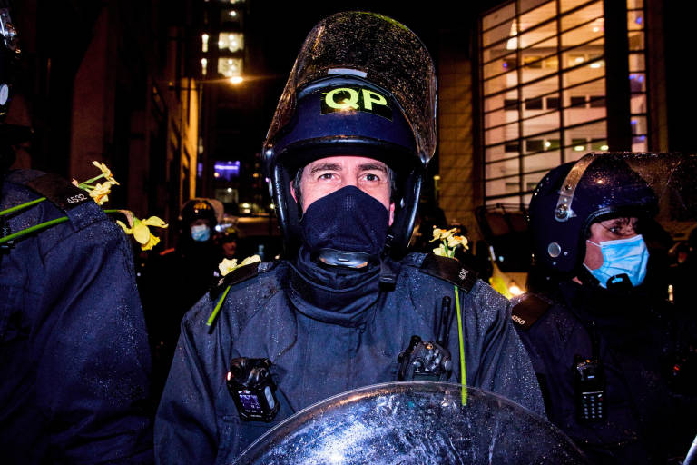 &quot;Kill The Bill&quot; protest, Bristol, March 26th 2021. Photograph Copyright &copy; Simon Holliday