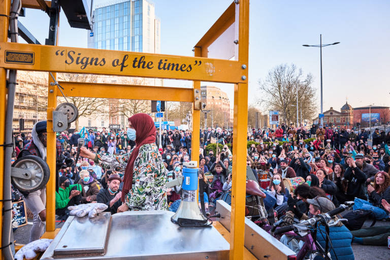 &quot;Kill The Bill&quot; protest, Bristol, April 3rd 2021. Photograph Copyright &copy; Simon Holliday