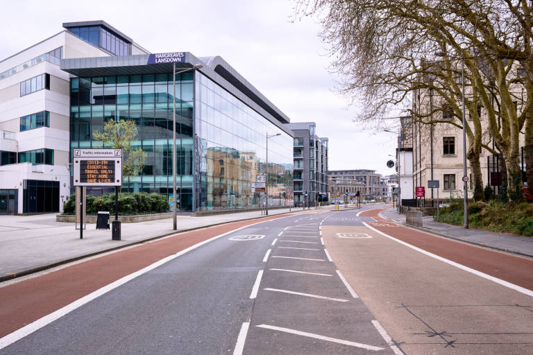 Anchor Road. Bristol during COVID-19 lockdown, March 2020. Photograph Copyright © Simon Holliday
