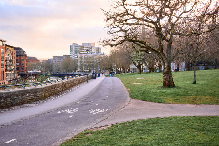 Castle Park. Bristol during COVID-19 lockdown, April 2020. Photograph Copyright © Simon Holliday