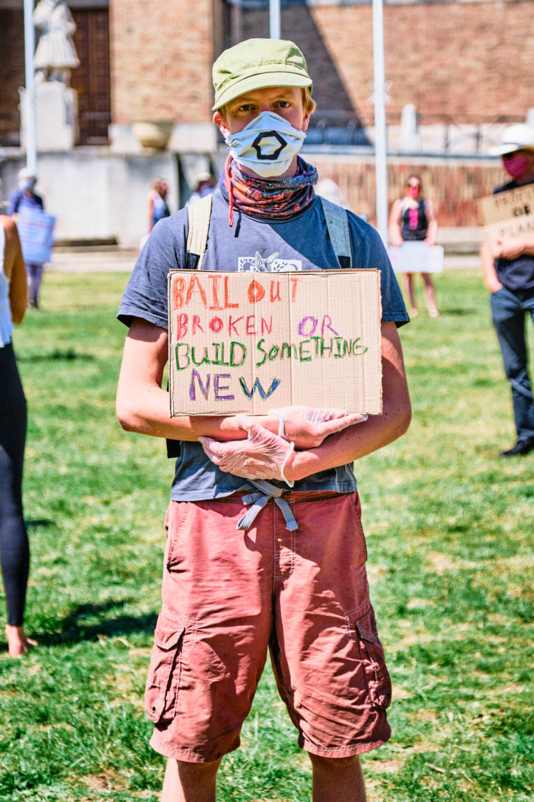 Extinction Rebellion - &quot;Change Is Now&quot;, College Green, Bristol, May 2020. Photograph Copyright &copy; Simon Holliday