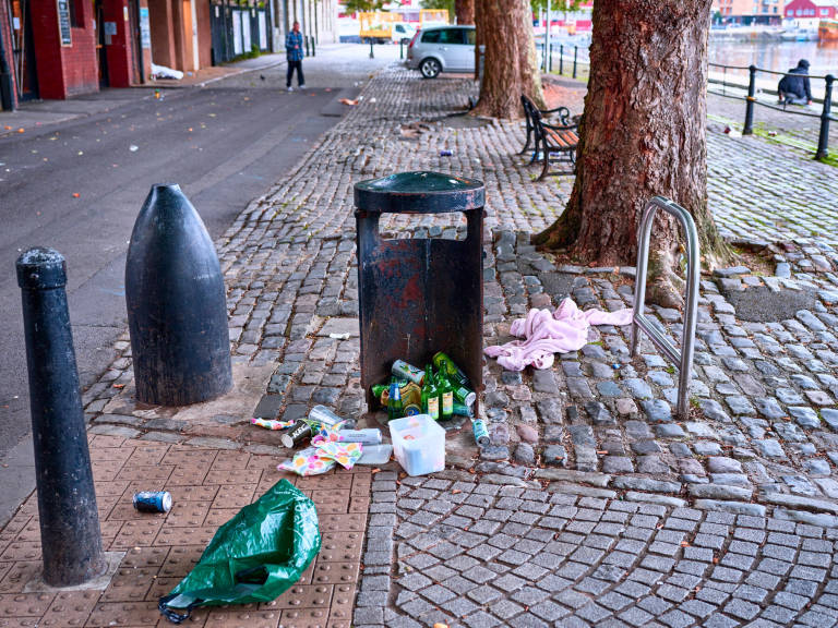 Bin, Bristol, August 2020. Photograph Copyright &copy; Simon Holliday